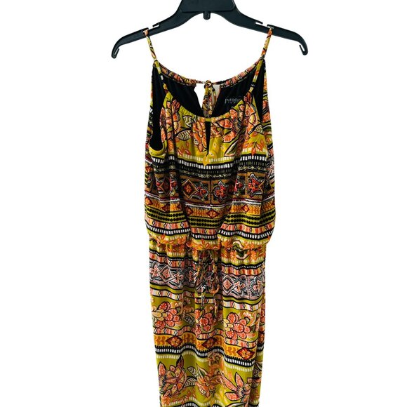 2/$30 Boho Chic Size 10 Enfocus Studio Floral Patterned Full Length Dress - Picture 5 of 13